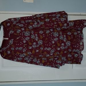 Xhilaration dress with ruffle sleeves like new